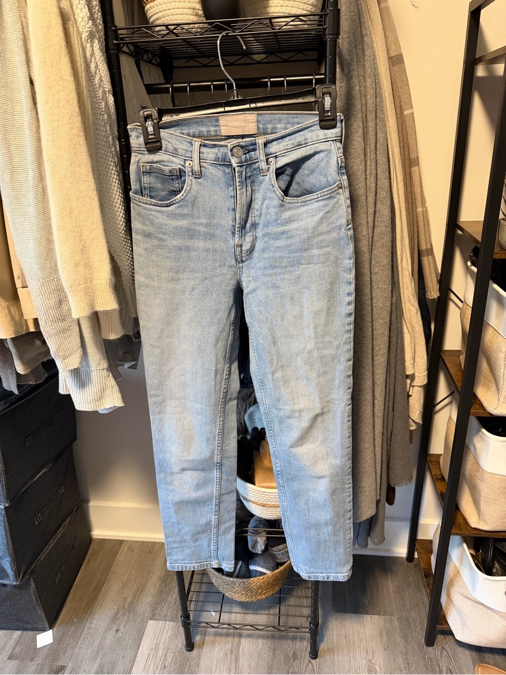 Everlane Light Wash Women’s High-Rise Straight Jeans - size 25 Reg